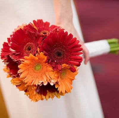 Осенний букет невесты из гербер