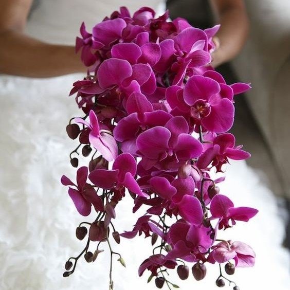 Индивидуальный заказ. Букет невесты из орхидей.