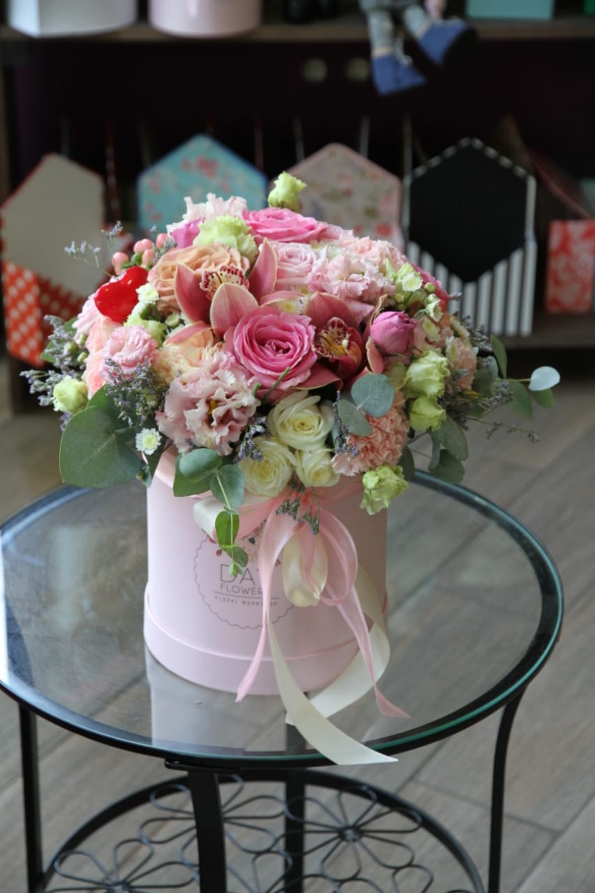 Букет в коробке / МК ШЛЯПНАЯ КОРОБКА СВОИМИ РУКАМИ / Bouquet of Peonies